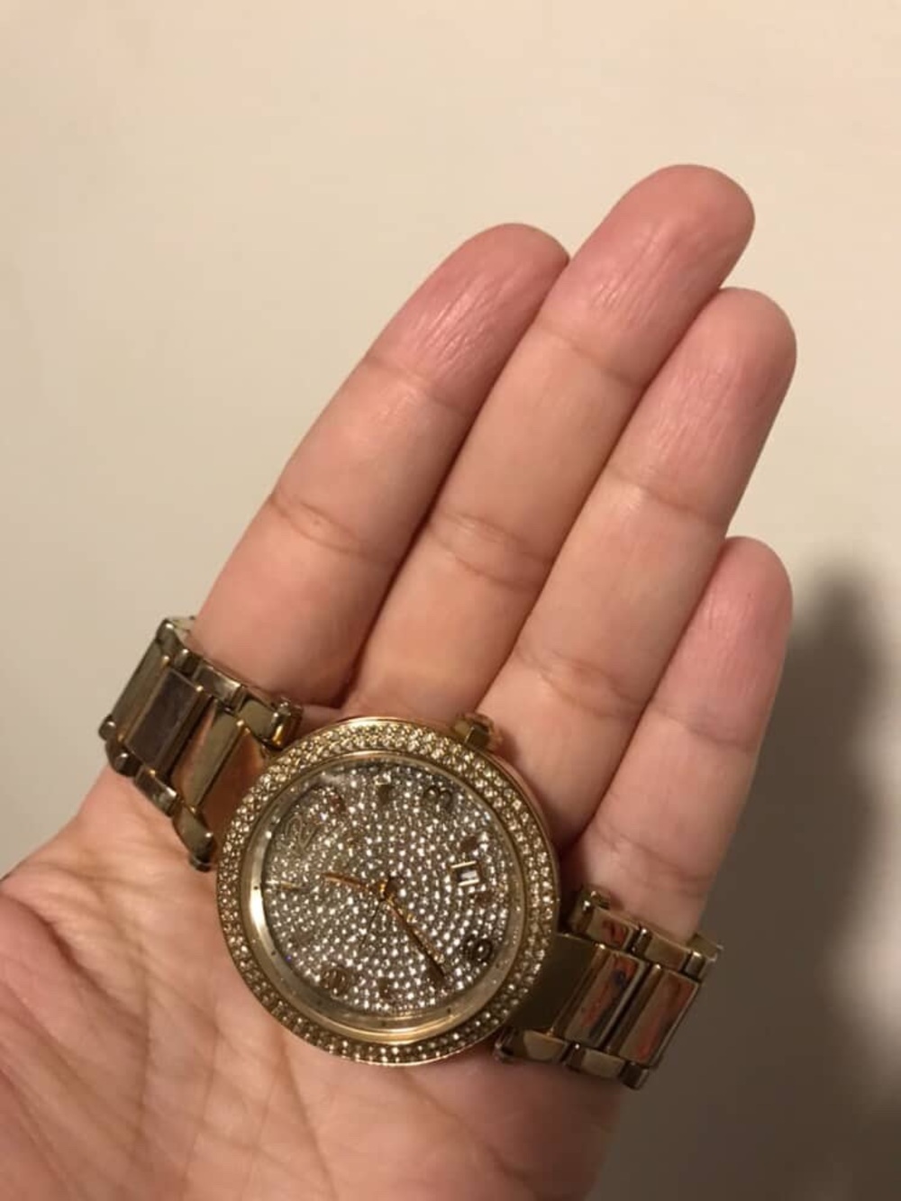 Michael Kors Gold-Tone Pavé Crystal Dial & Bezel Watch with Date Window - Picture 8 of 8